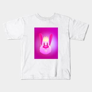 Retro Hot Pink Bunny Kids T-Shirt